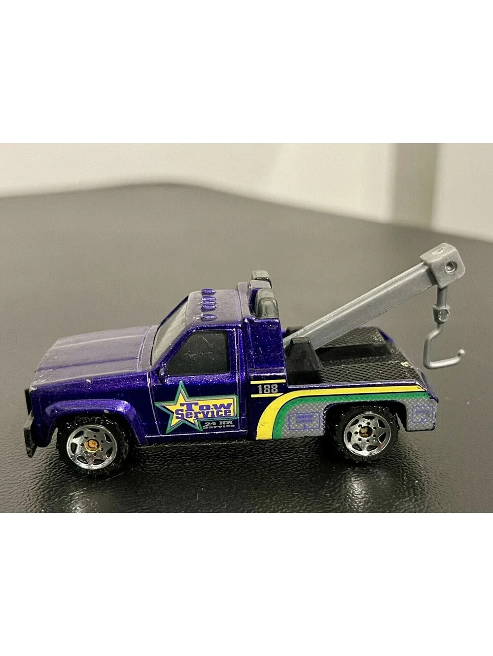 1987 Matchbox GMC Wrecker Truck 1:72 C33 Purple Tow Service 24 Hr RARE